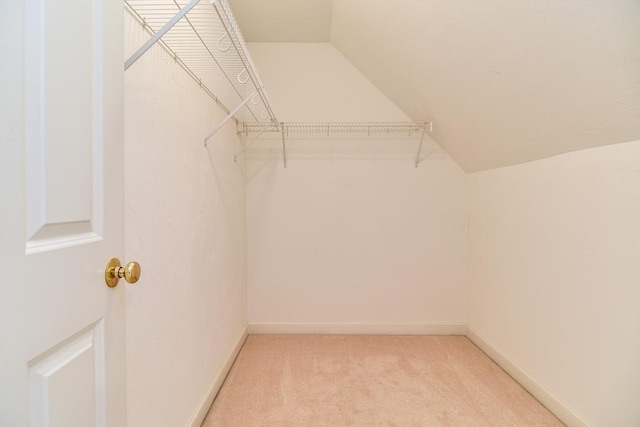 12 Braeburn Ln Unit 12, Ashland, MA 01721 - walk in closet featuring light carpet and lofted ceiling