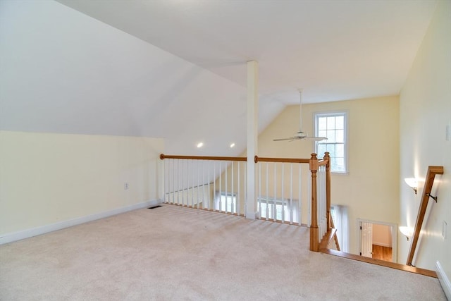 12 Braeburn Ln Unit 12, Ashland, MA 01721 - bonus room featuring carpet floors, vaulted ceiling, and a ceiling fan