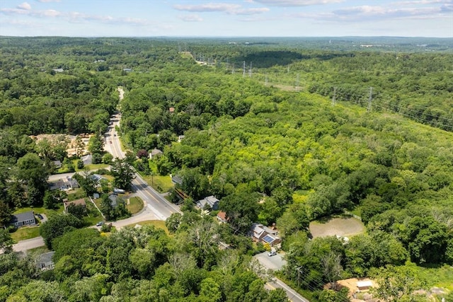 328 N Main St, Sharon, MA 02067 - aerial view of property and surrounding area featuring a heavily wooded area