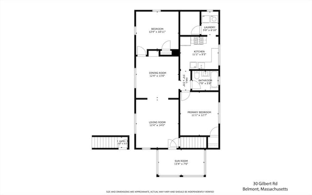 30 Gilbert Rd Unit 30, Belmont, MA 02478 - floor plan / room layout
