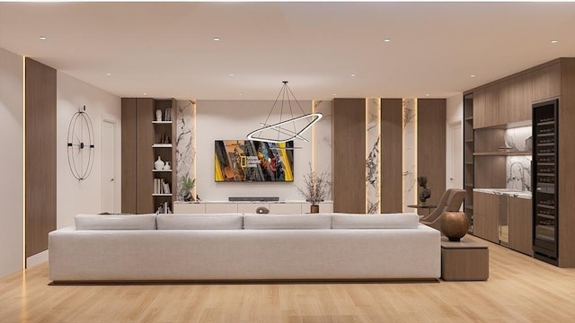 51 Willard Rd, Weston, MA 02493 - living area featuring light wood-style flooring and built in features