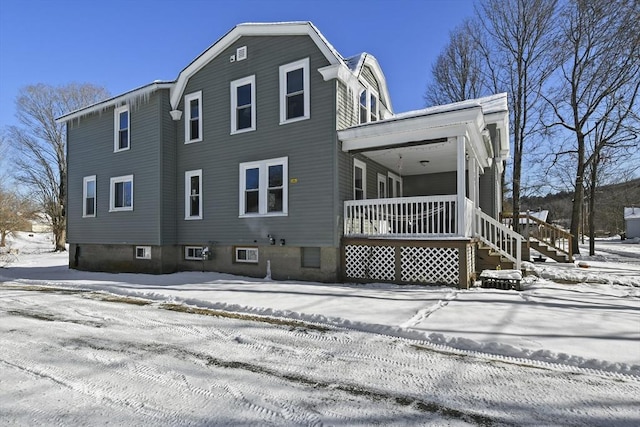 exterior space featuring a porch