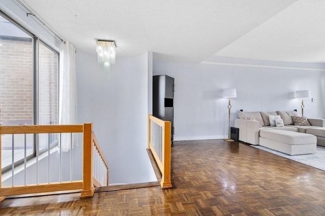 living room with baseboards