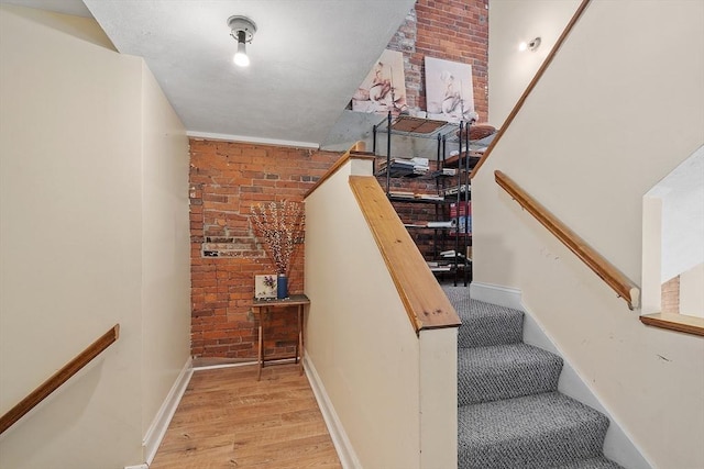 200 Market St Unit 44B, Lowell, MA 01852 - staircase with wood finished floors and baseboards