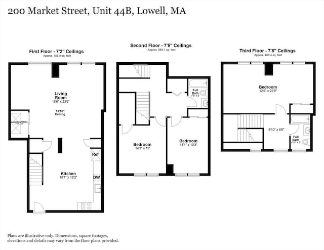 200 Market St Unit 44B, Lowell, MA 01852 - property floor plan