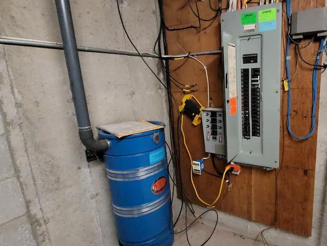 utility room featuring electric panel