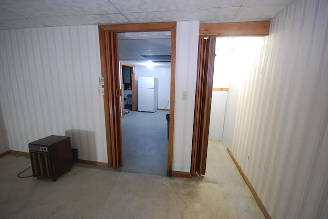 343 Chicopee St Unit 41, Chicopee, MA 01013 - corridor featuring a drop ceiling and baseboards