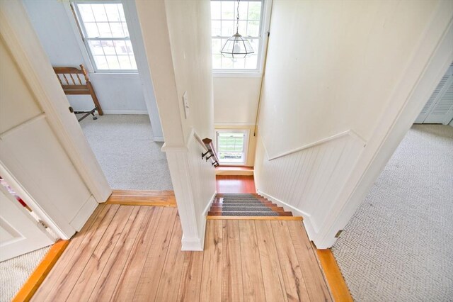 38 Kimball Beach Rd, Hingham, MA 02043 - stairs featuring wood-type flooring and carpet