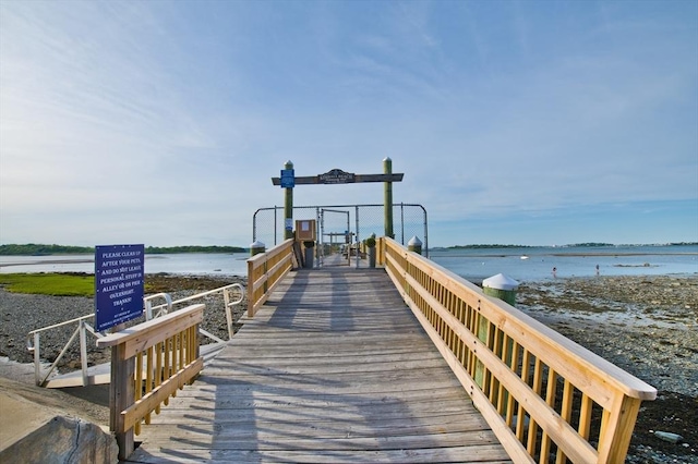 38 Kimball Beach Rd, Hingham, MA 02043 - dock area featuring a water view
