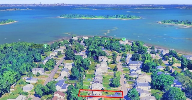38 Kimball Beach Rd, Hingham, MA 02043 - aerial view of property and surrounding area featuring a nearby body of water and nearby suburban area