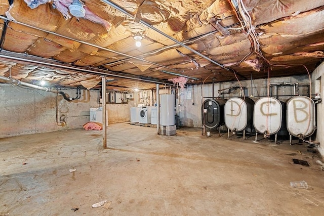 429 Mechanic St, Leominster, MA 01453 - unfinished below grade area with washer and dryer, heating fuel, and gas water heater