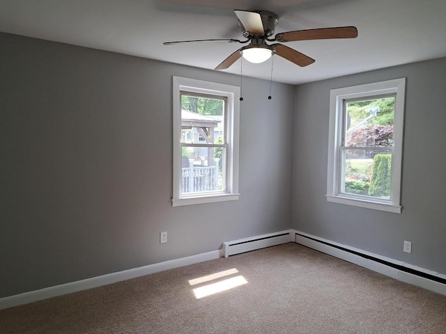 429 Mechanic St, Leominster, MA 01453 - spare room featuring plenty of natural light, carpet flooring, and ceiling fan