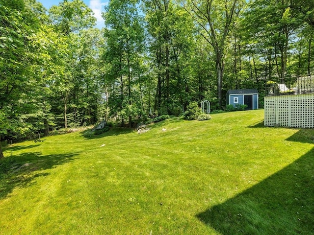 71 Nourse St, Westborough, MA 01581 - view of grassy yard featuring a storage unit