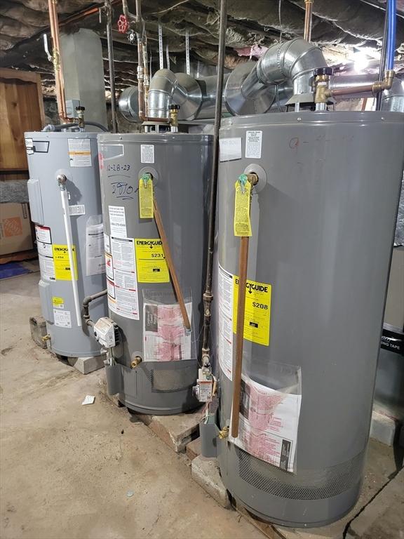 314-316 Dartmouth St, New Bedford, MA 02740 - utility room featuring gas water heater