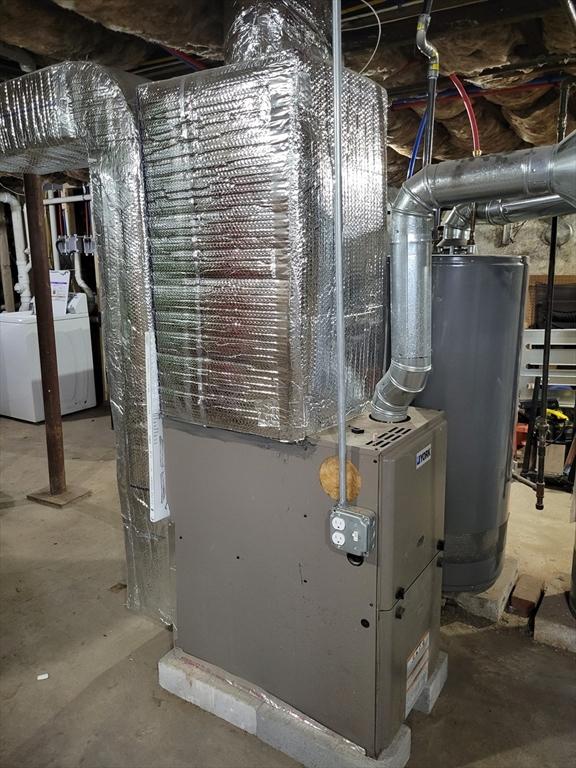 314-316 Dartmouth St, New Bedford, MA 02740 - utility room with washer / dryer and water heater