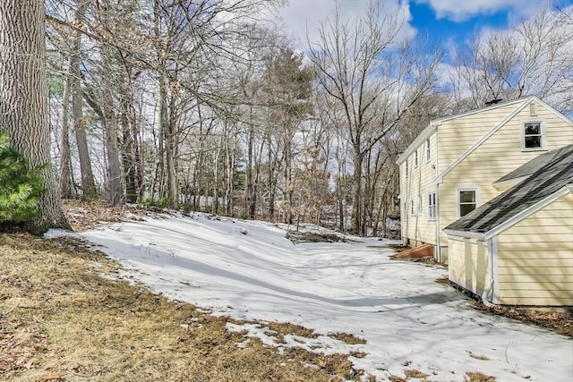 view of snowy yard