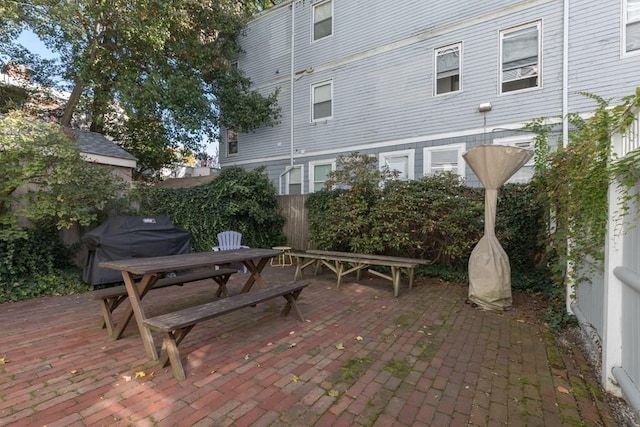 515 Franklin St Unit 4, Cambridge, MA 02139 - view of patio with outdoor dining space and area for grilling