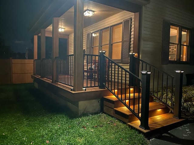 4 Fall St, Malden, MA 02148 - view of deck at twilight