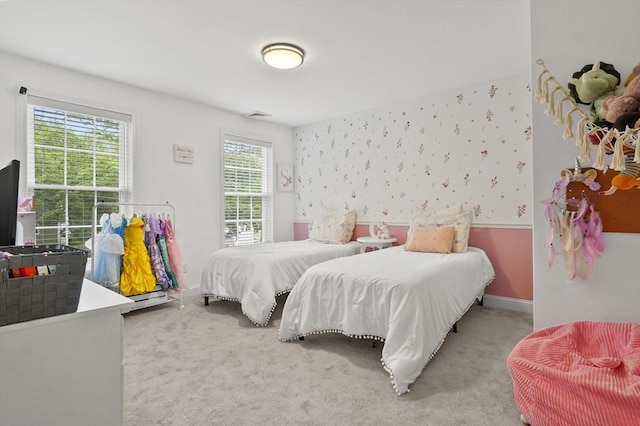 116 Pilgrim Rd Unit 116, Haverhill, MA 01832 - carpeted bedroom featuring wallpapered walls