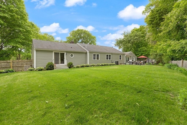 29 Day Ave, Hamilton, MA 01982 - rear view of property with a chimney and entry steps
