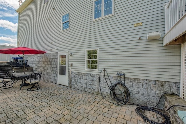 view of patio with outdoor dining space