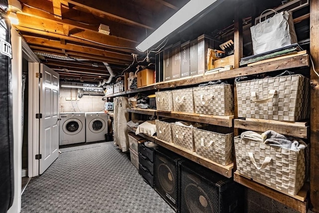 24 Shore Rd, Southwick, MA 01077 - storage featuring independent washer and dryer