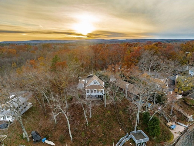 24 Shore Rd, Southwick, MA 01077 - aerial view at dusk of a view of trees