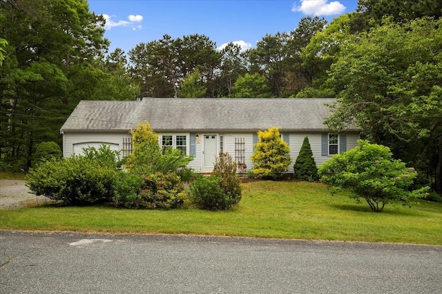 25 Liam Ln, Barnstable, MA 02632 - single story home featuring an attached garage and a front yard