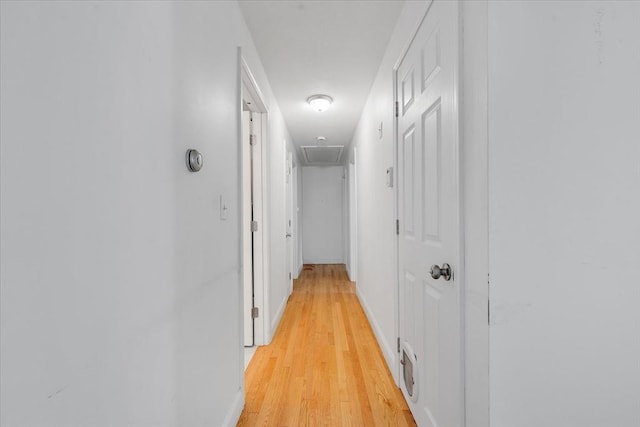 25 Liam Ln, Barnstable, MA 02632 - hallway featuring attic access and light wood-style flooring