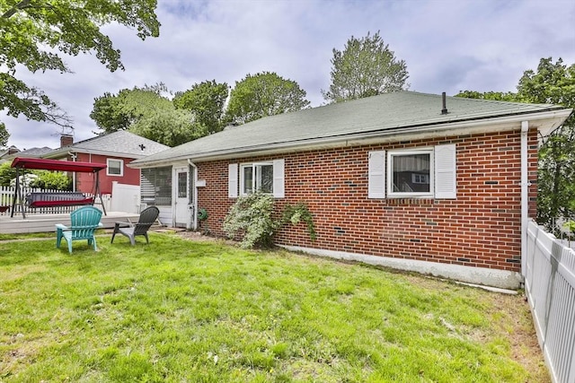 35 Linden Ter, Lynn, MA 01902 - back of property featuring brick siding