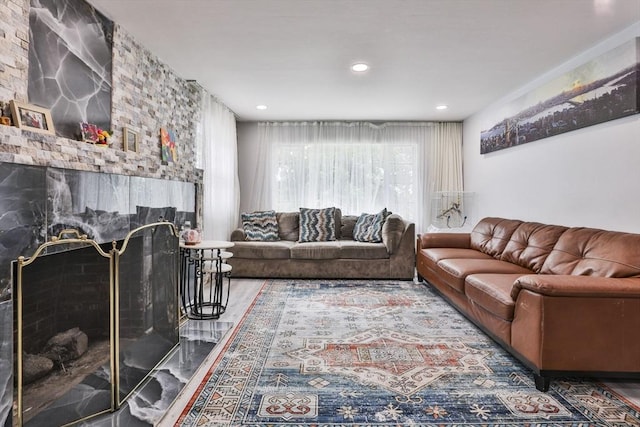 35 Linden Ter, Lynn, MA 01902 - living room with a fireplace