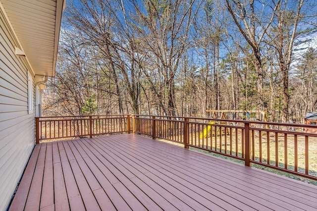 view of wooden terrace