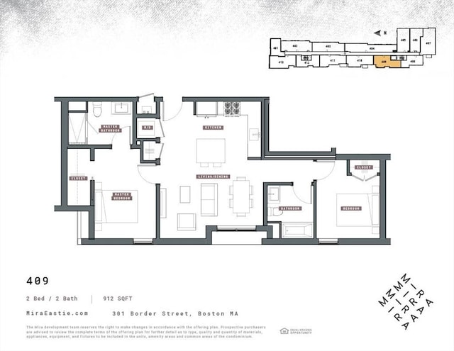 301 Border Unit 409, Boston, MA 02128 - home floor plan