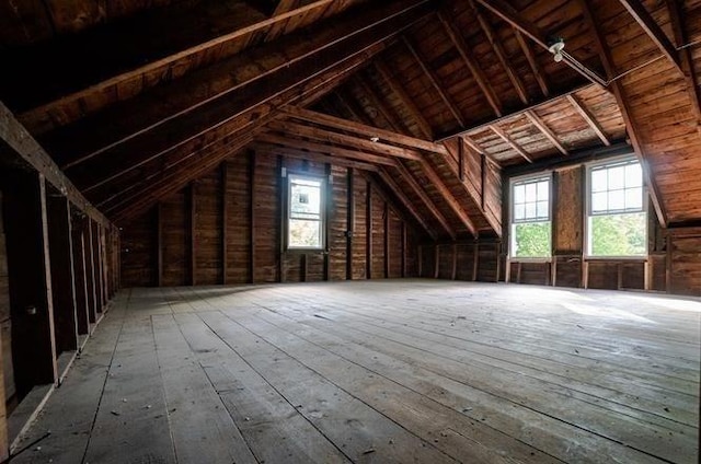 view of attic