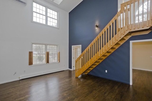 16 Poole Rd, Belchertown, MA 01007 - interior space with stairs, wood finished floors, and baseboard heating