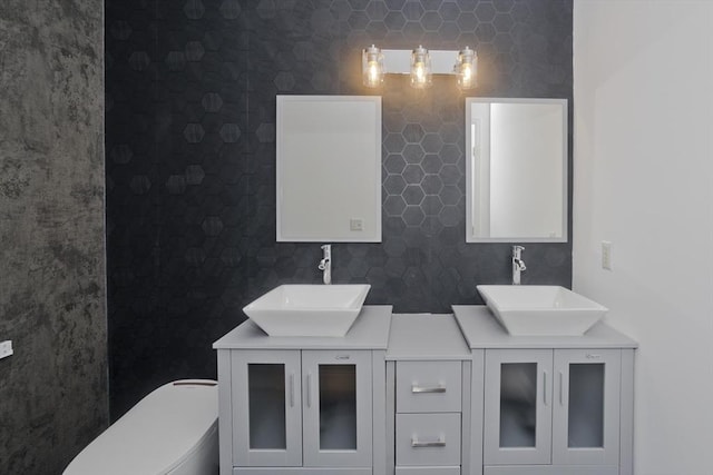 16 Poole Rd, Belchertown, MA 01007 - full bathroom with double vanity, a sink, and toilet