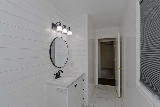 16 Poole Rd, Belchertown, MA 01007 - bathroom with vanity and marble finish floor