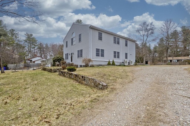 16 Poole Rd, Belchertown, MA 01007 - view of home's exterior with a yard, fence, and dirt driveway