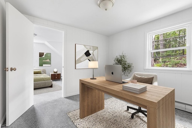 9 Margaret St, Burlington, MA 01803 - office area featuring baseboard heating and carpet
