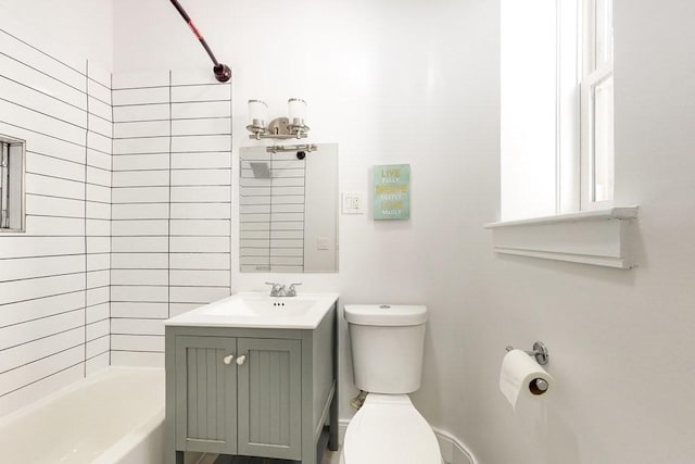 1834 Beacon St Unit 16, Brookline, MA 02445 - full bath featuring toilet, vanity, and washtub / shower combination