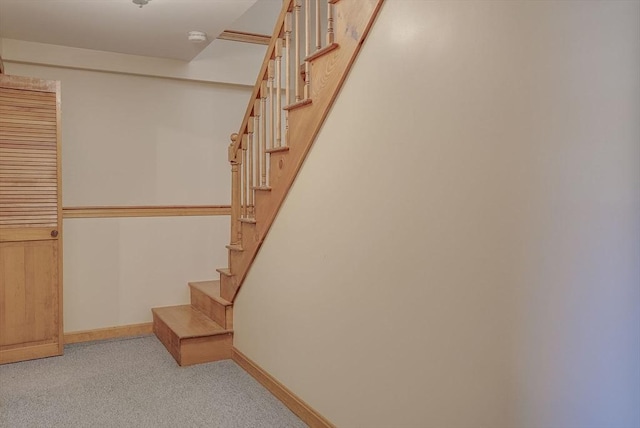 stairway with carpet