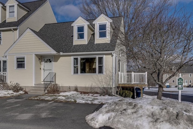 view of cape cod home