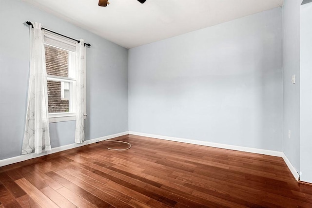 26 Enfield Rd, Winthrop, MA 02152 - empty room with hardwood / wood-style flooring and a ceiling fan