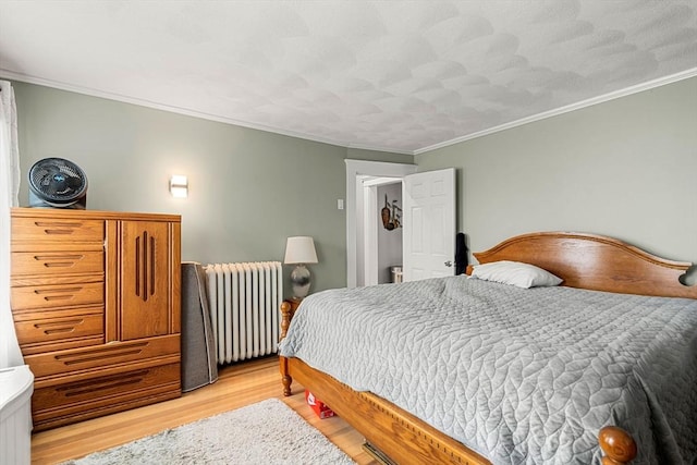 26 Enfield Rd, Winthrop, MA 02152 - bedroom with radiator, light wood finished floors, and crown molding