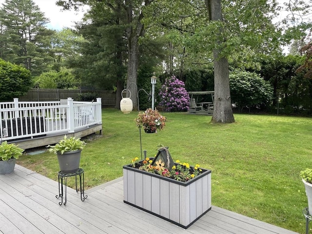 6 Jeffrey Ln, Freetown, MA 02702 - wooden deck with view of wooded area