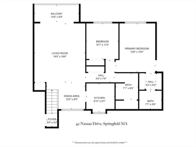 42 Nassau Dr Unit 42, Springfield, MA 01129 - floor plan / room layout