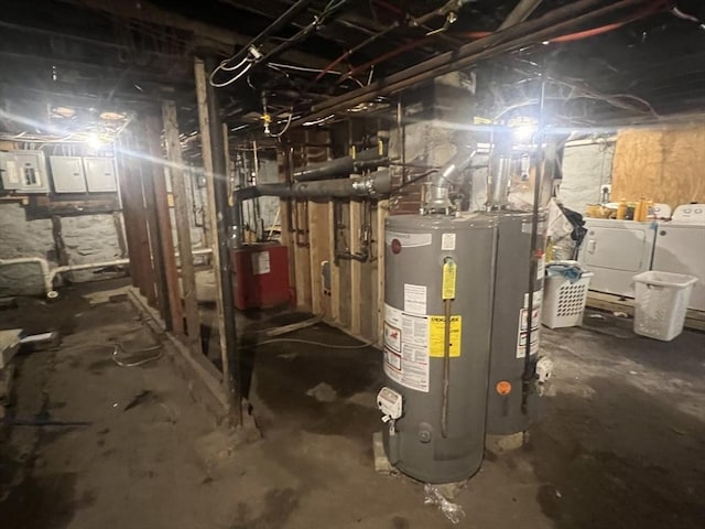 2 Stanton St, Boston, MA 02124 - utilities with gas water heater, washing machine and dryer, and electric panel