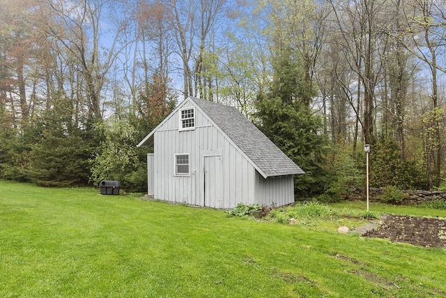 view of shed