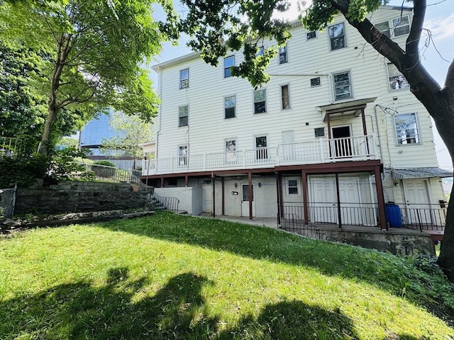 14 Gage St, Worcester, MA 01605 - rear view of house featuring stairs and a yard