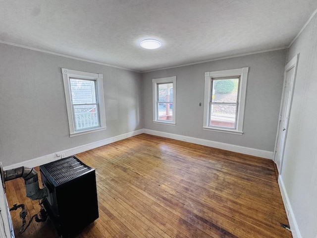 14 Gage St, Worcester, MA 01605 - unfurnished room with crown molding, wood finished floors, and a textured ceiling